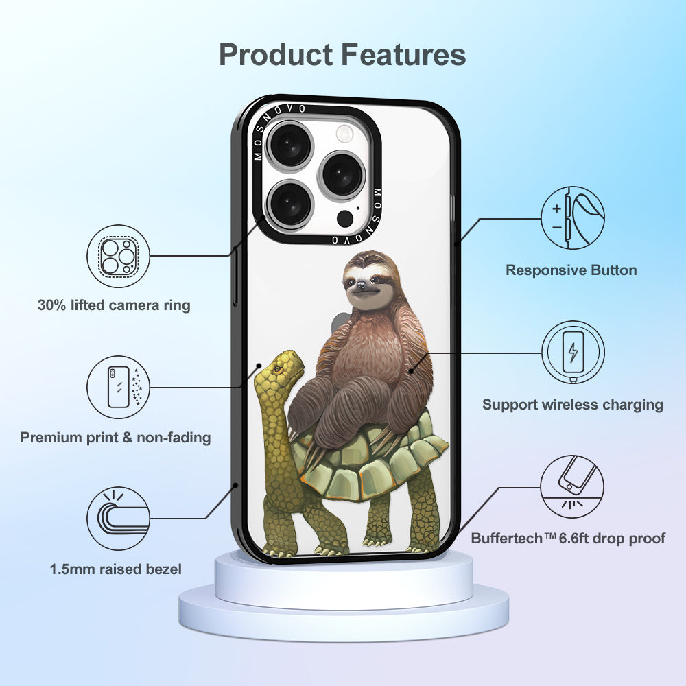 Sloth Turtle Phone Case - iPhone 15 Pro Case - MOSNOVO