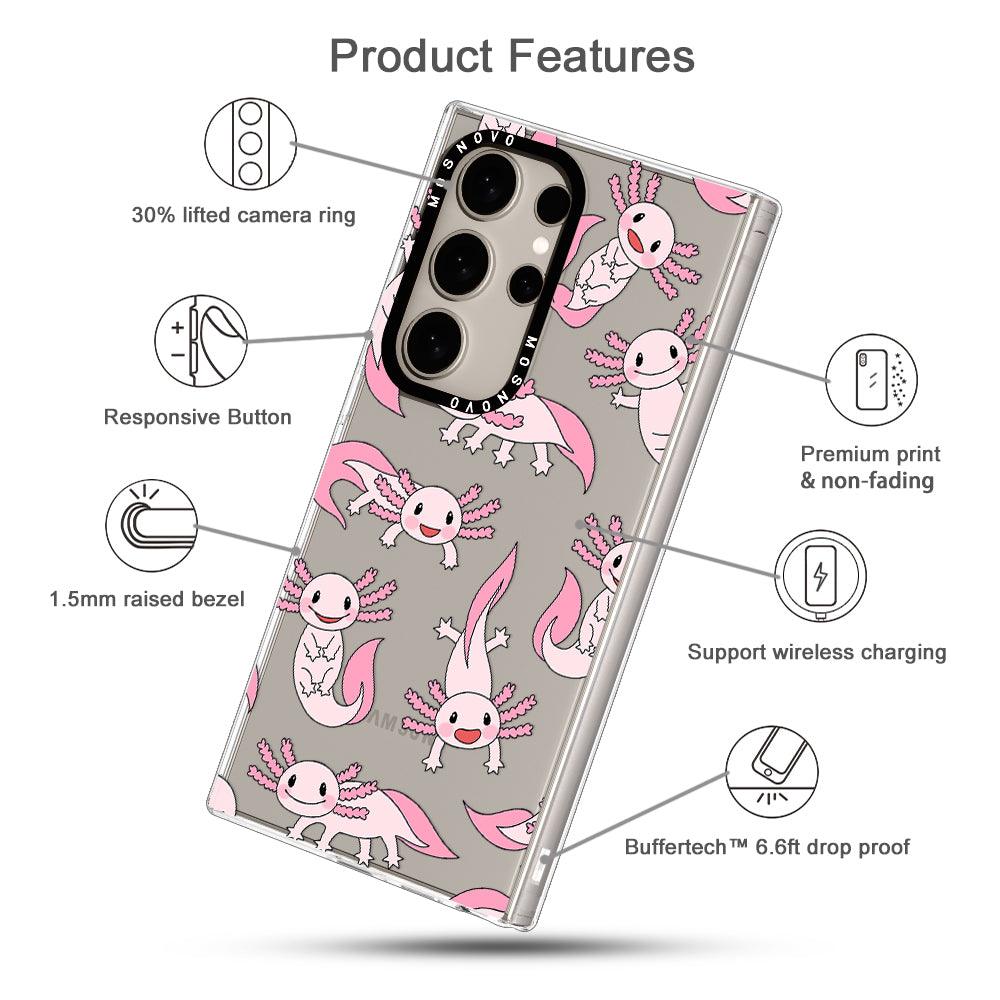 Pink Axolotl Phone Case - Samsung Galaxy S24 Ultra Case