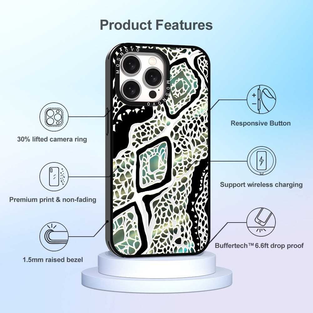 Jade Snake Phone Case - iPhone 15 Pro Max Case - MOSNOVO