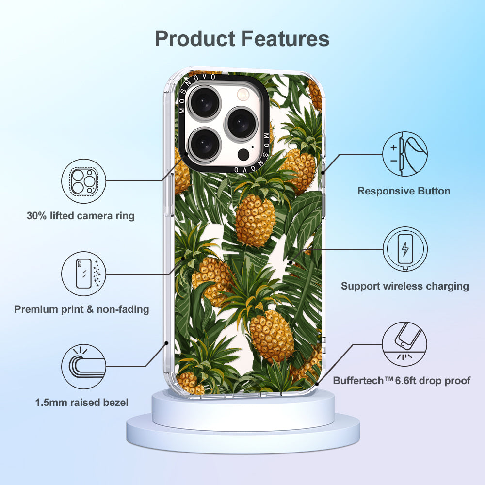 Pineapple Botany Phone Case - iPhone 15 Pro Case - MOSNOVO