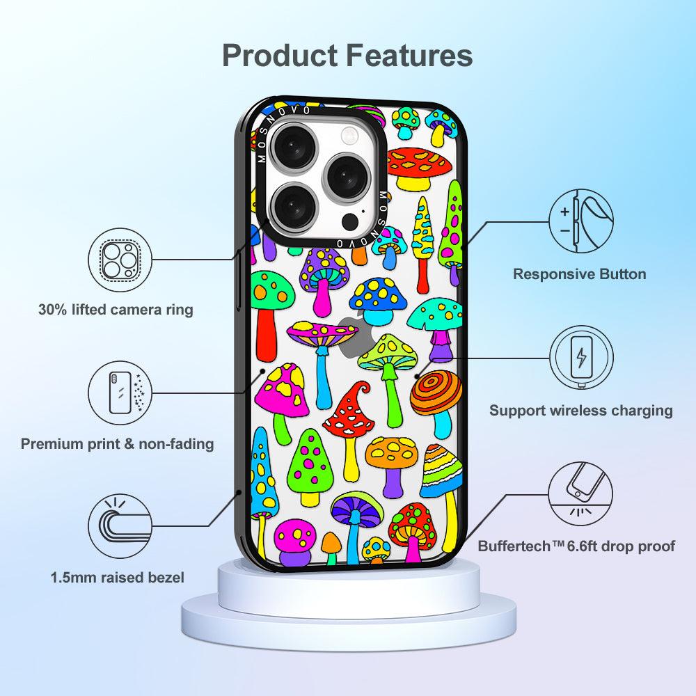 Cute Mushroom Phone Case - iPhone 15 Pro Case - MOSNOVO