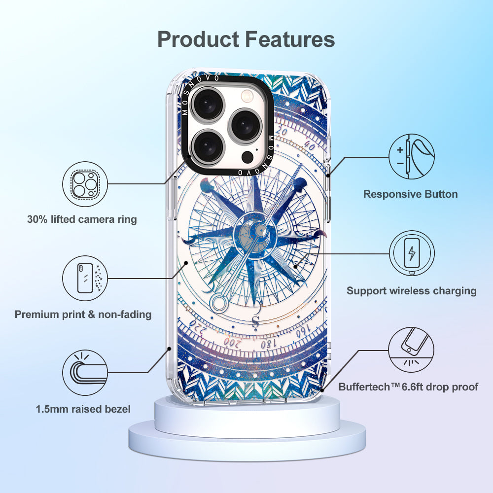 Galaxy Compass Phone Case - iPhone 15 Pro Case - MOSNOVO