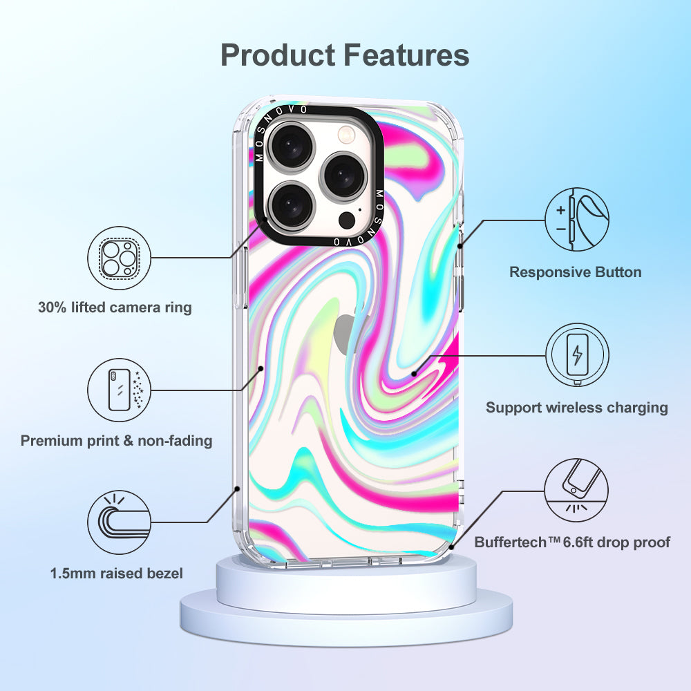 Psychedelic Swirls Phone Case - iPhone 15 Pro Case - MOSNOVO