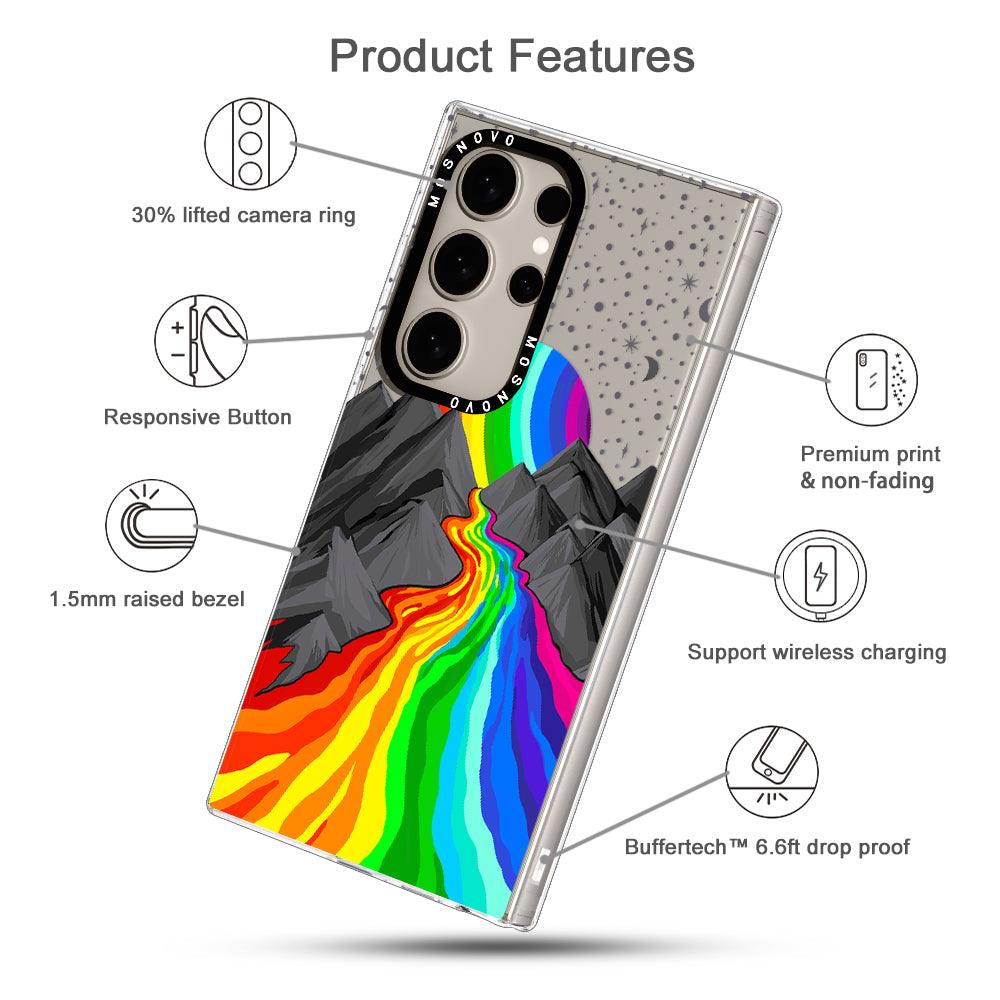 Rainbow Volcano Phone Case - Samsung Galaxy S24 Ultra Case - MOSNOVO