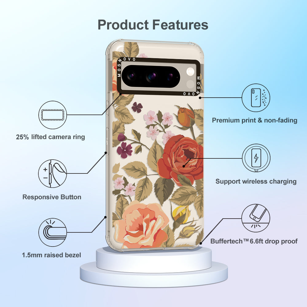 Vintage Roses Phone Case - Google Pixel 8 Pro Case - MOSNOVO