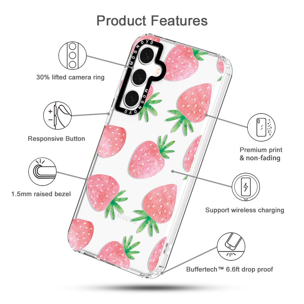 Pastel Strawberry Phone Case - Samsung Galaxy S23 FE Case