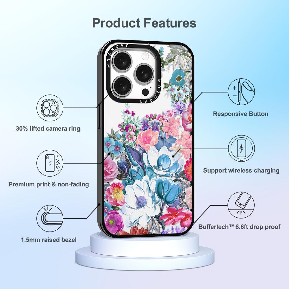 Magnolia Flower Phone Case - iPhone 15 Pro Case - MOSNOVO