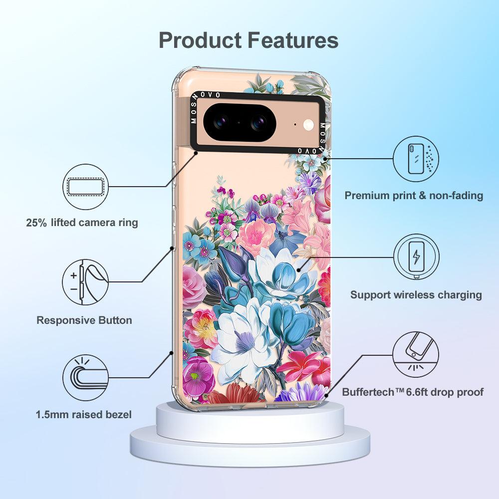 Magnolia Flower Phone Case - Google Pixel 8 Case - MOSNOVO