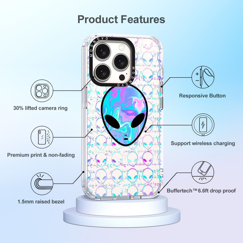 Space Alien Phone Case - iPhone 15 Pro Case - MOSNOVO