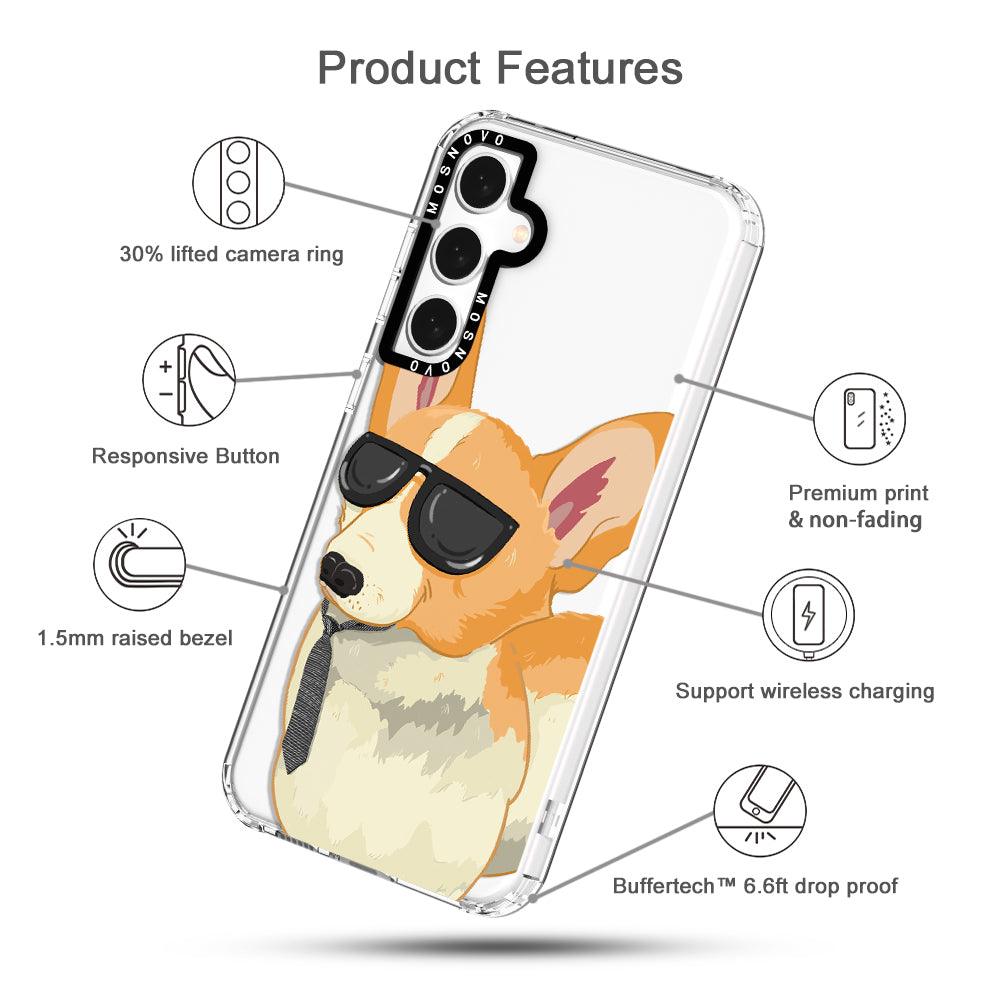 Fluffy Corgi Phone Case - Samsung Galaxy S23 FE Case