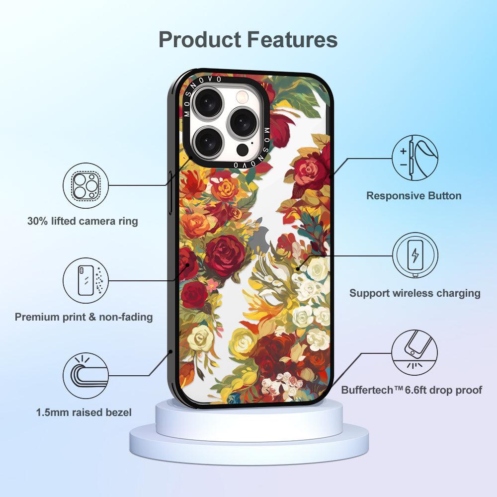 Vintage Flower Garden Phone Case - iPhone 15 Pro Max Case - MOSNOVO