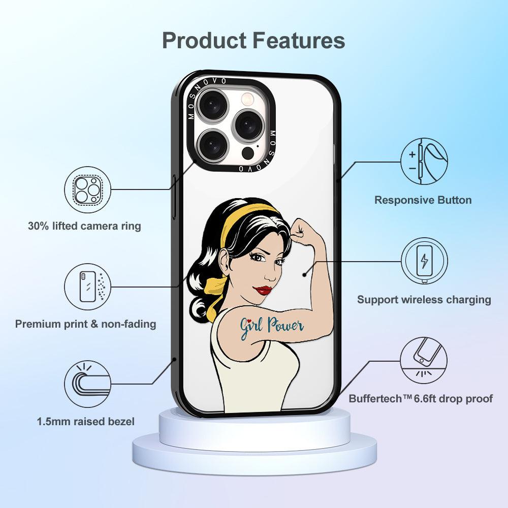 Girl Power Phone Case - iPhone 15 Pro Max Case - MOSNOVO