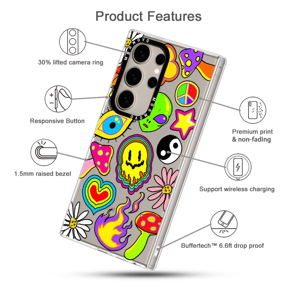 Hippie Sticker Phone Case - Samsung Galaxy S24 Ultra Case - MOSNOVO