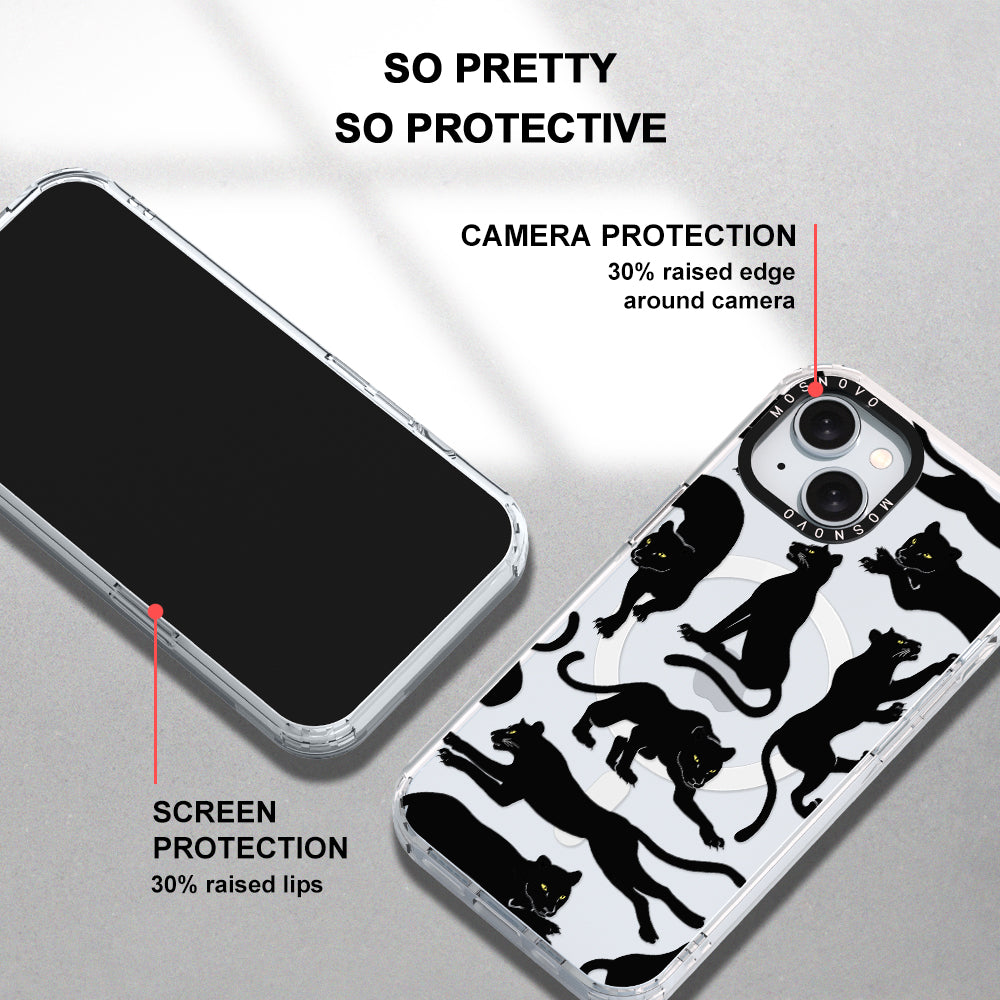 Black Panther Phone Case - iPhone 15 Case Clear With Magsafe