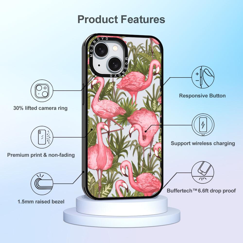 Jungle Flamingo Phone Case - iPhone 15 Case - MOSNOVO