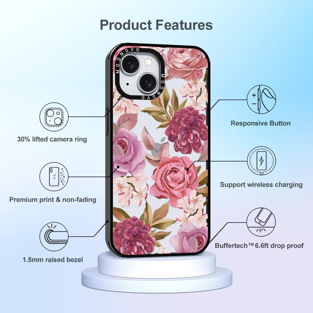 Blossom Flowe Floral Phone Case - iPhone 15 Plus Case - MOSNOVO