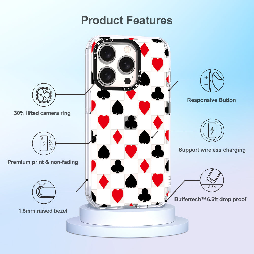 Checker Poker Phone Case - iPhone 15 Pro Case - MOSNOVO