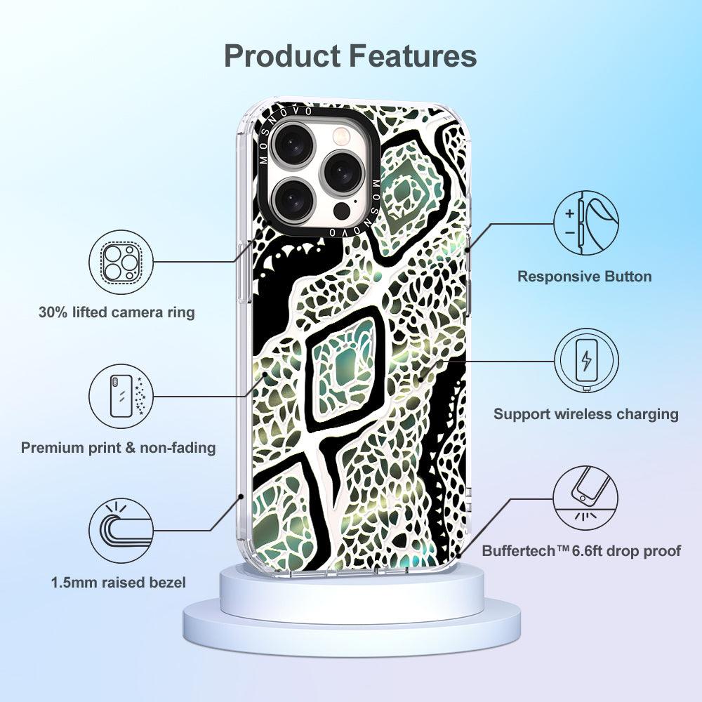 Jade Snake Phone Case - iPhone 15 Pro Max Case - MOSNOVO