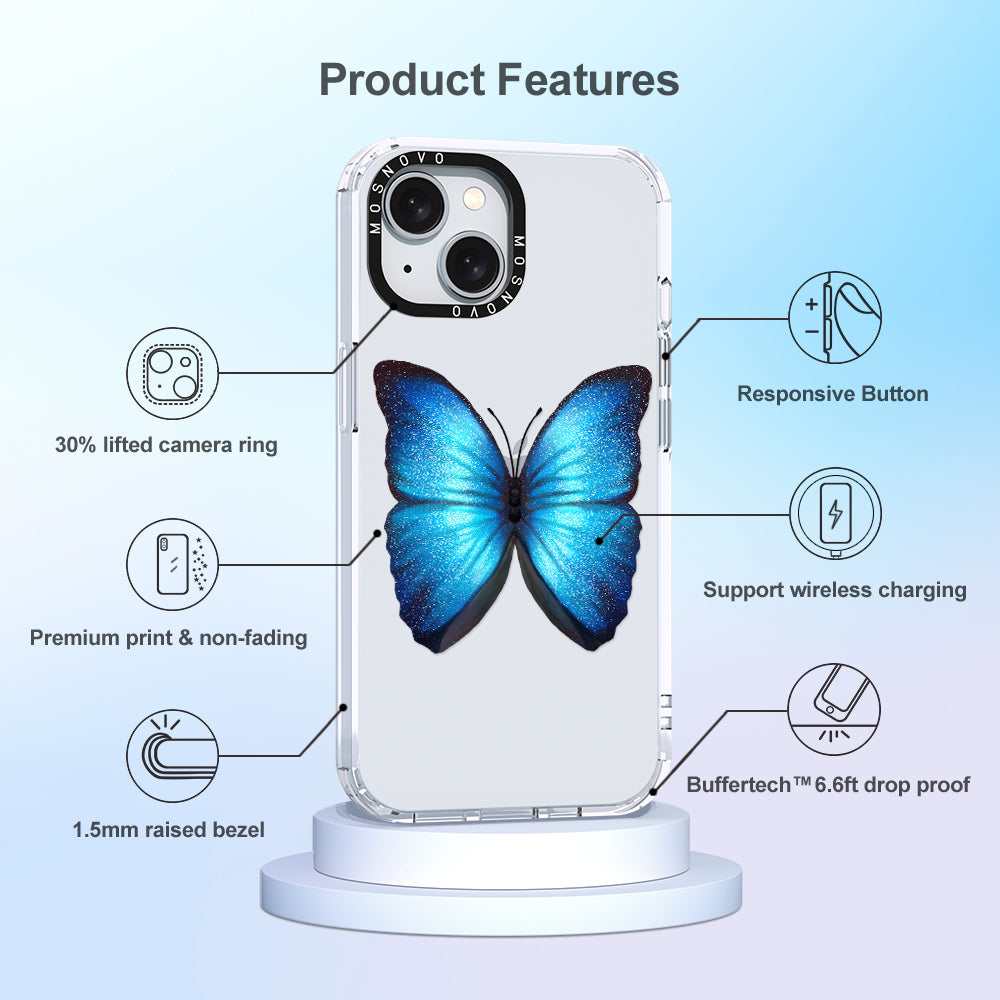 Shimmering Butterfly Phone Case - iPhone 15 Case - MOSNOVO