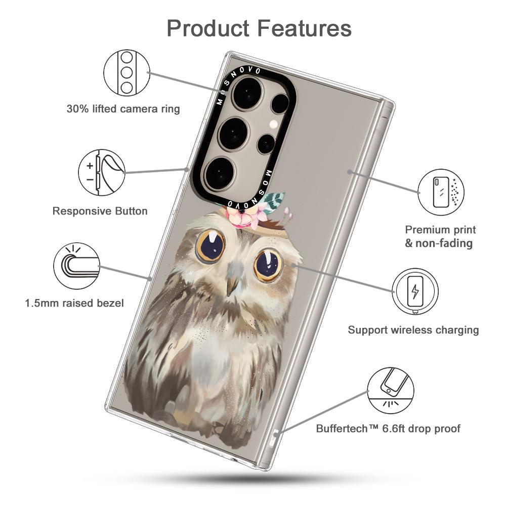 Cute Owl Phone Case - Samsung Galaxy S24 Ultra Case - MOSNOVO