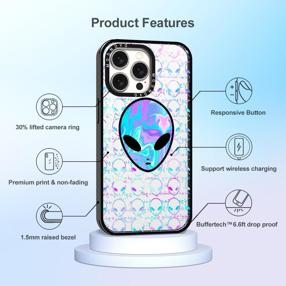 Space Alien Phone Case - iPhone 15 Pro Max Case - MOSNOVO