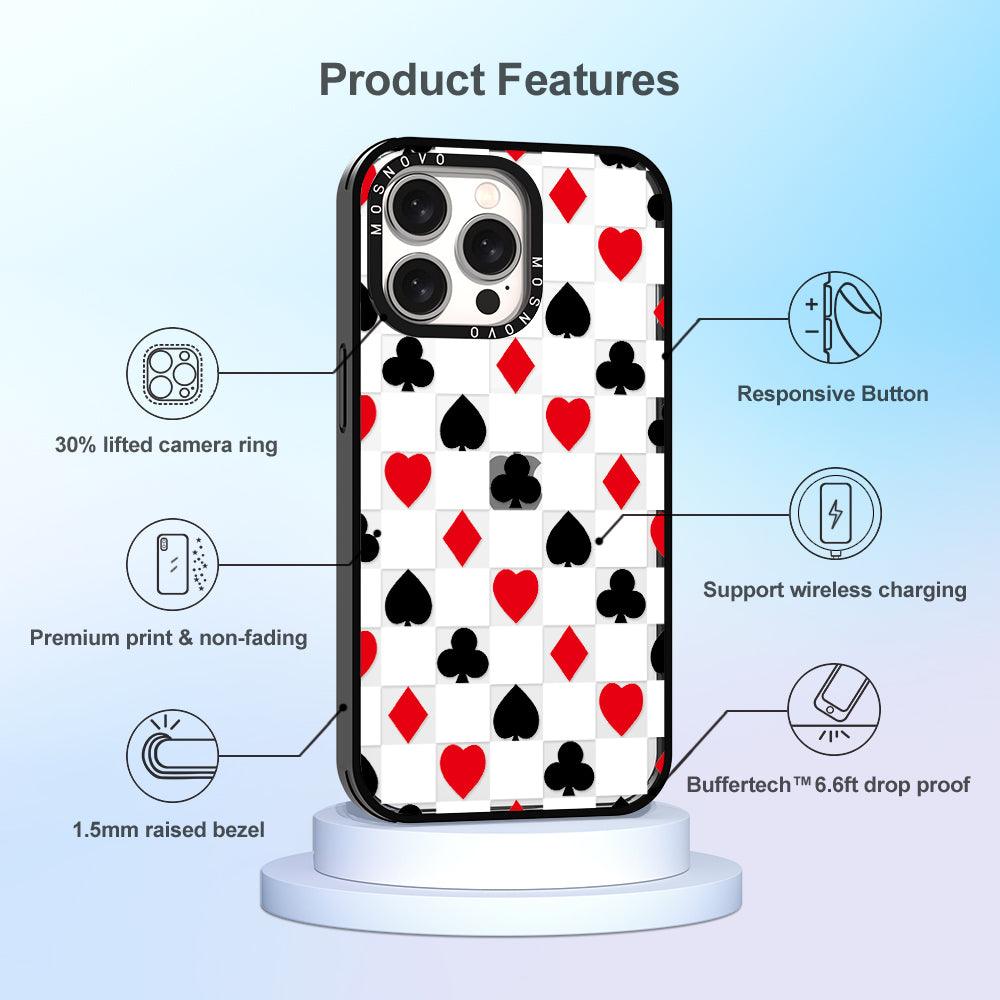 Checker Poker Phone Case - iPhone 15 Pro Max Case - MOSNOVO