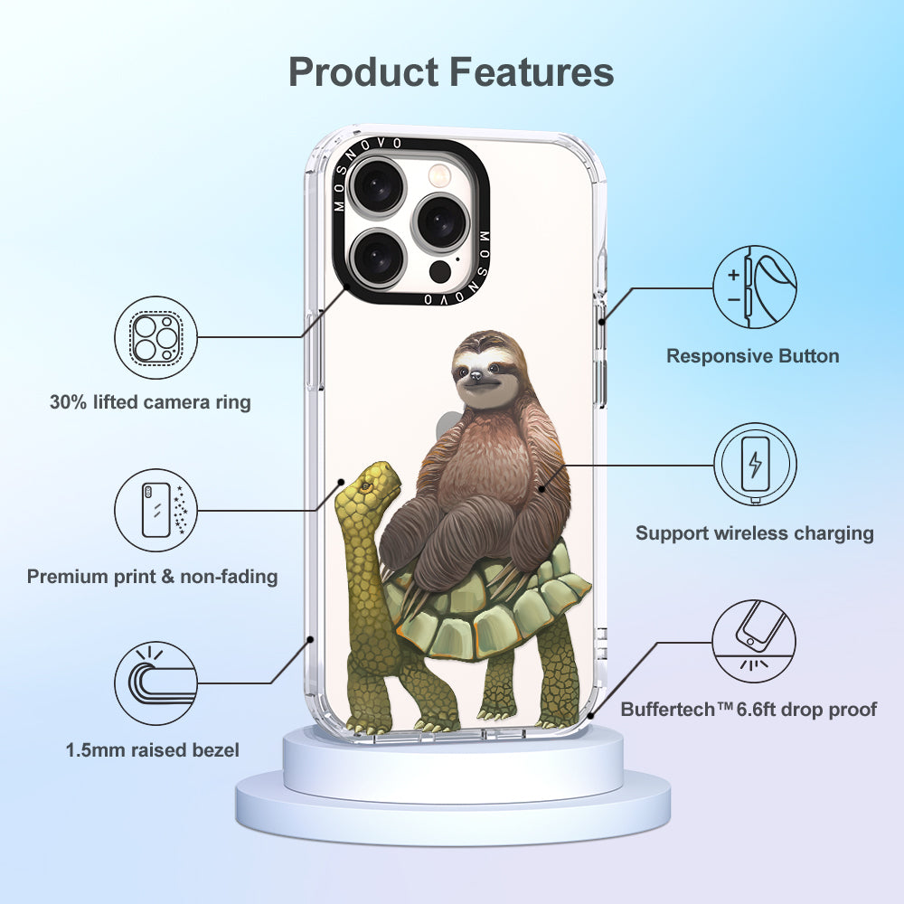 Sloth Turtle Phone Case - iPhone 15 Pro Max Case - MOSNOVO