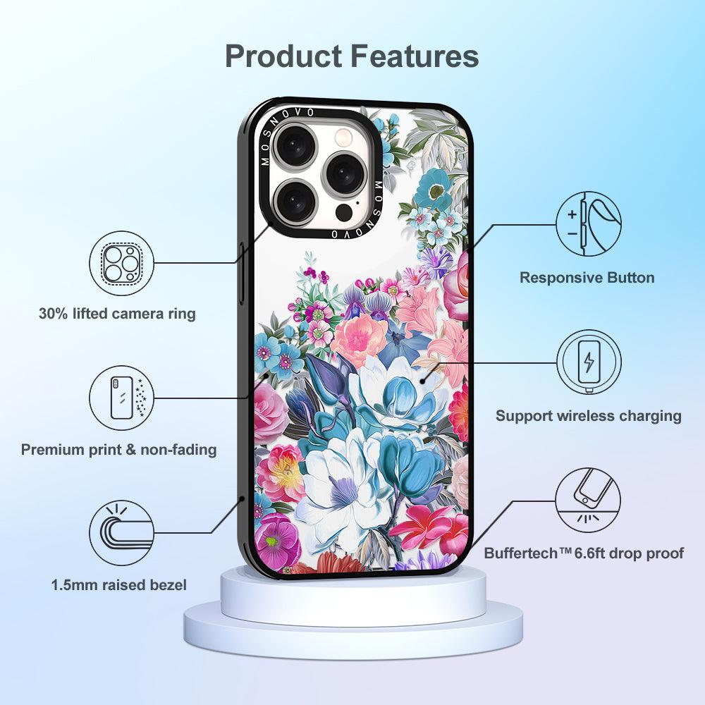 Magnolia Flower Phone Case - iPhone 15 Pro Max Case - MOSNOVO