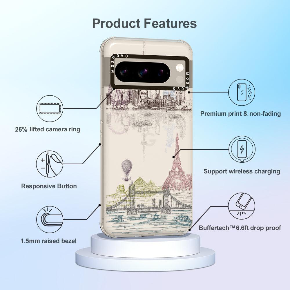 The World City Phone Case - Google Pixel 8 Pro Case - MOSNOVO