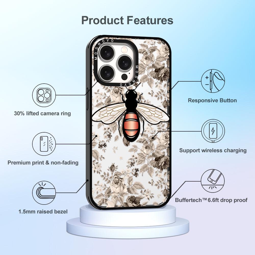 Vintage Bee Phone Case - iPhone 15 Pro Max Case - MOSNOVO