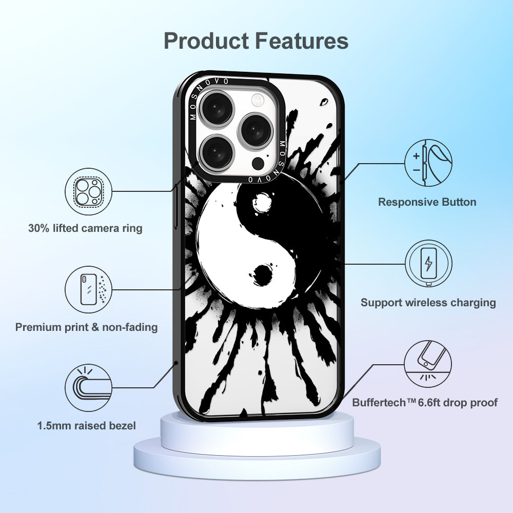 Ying Yang Phone Case - iPhone 15 Pro Case - MOSNOVO