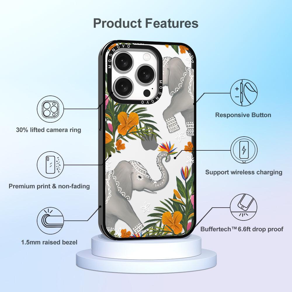 Elephant Phone Case - iPhone 15 Pro Case - MOSNOVO