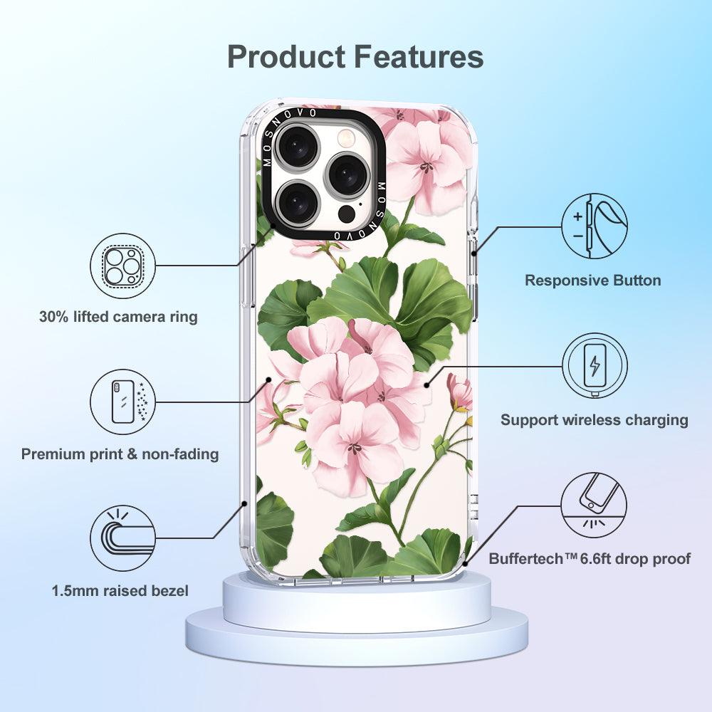 Geranium Phone Case - iPhone 15 Pro Max Case - MOSNOVO