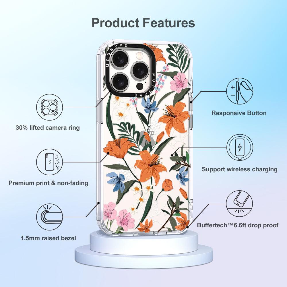 Lily Garden Phone Case - iPhone 15 Pro Max Case - MOSNOVO