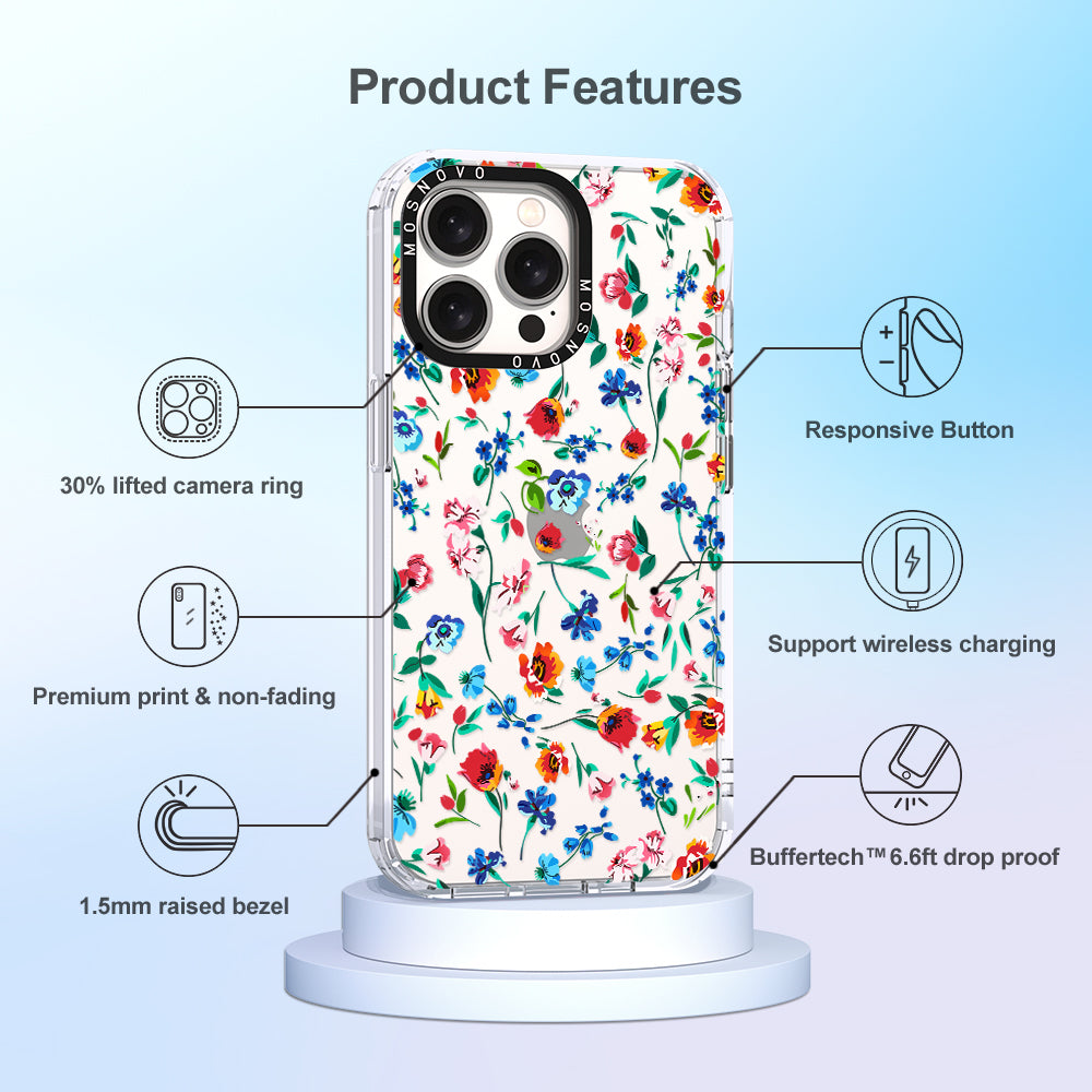 Little Wild Flower Phone Case - iPhone 15 Pro Max Case - MOSNOVO