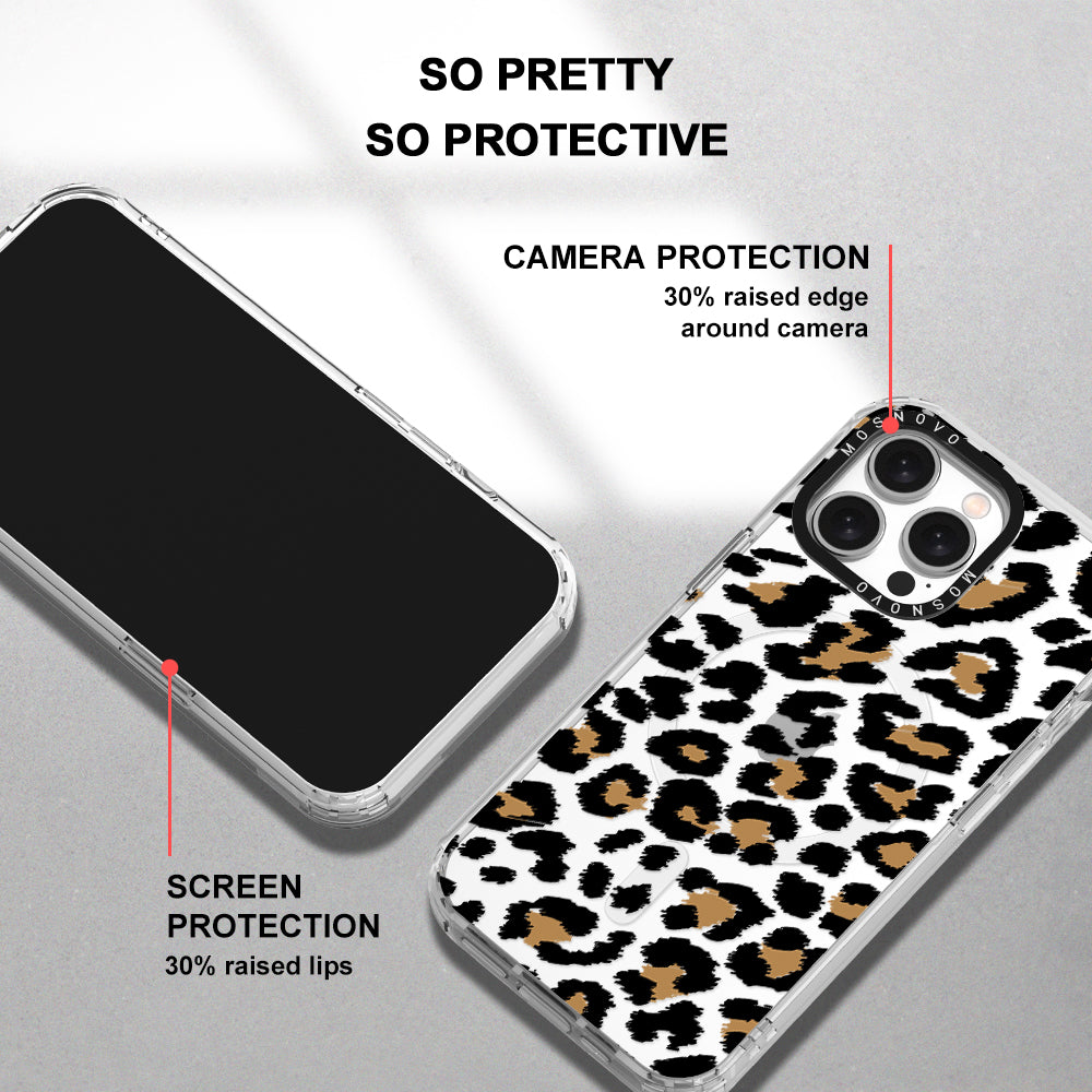 Leopard Print Phone Case - iPhone 15 Pro Max Case - MOSNOVO