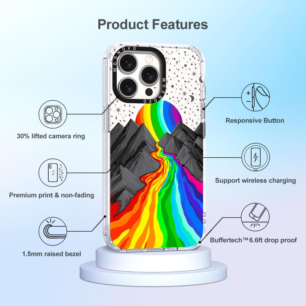 Rainbow Landscape Phone Case - iPhone 15 Pro Max Case - MOSNOVO