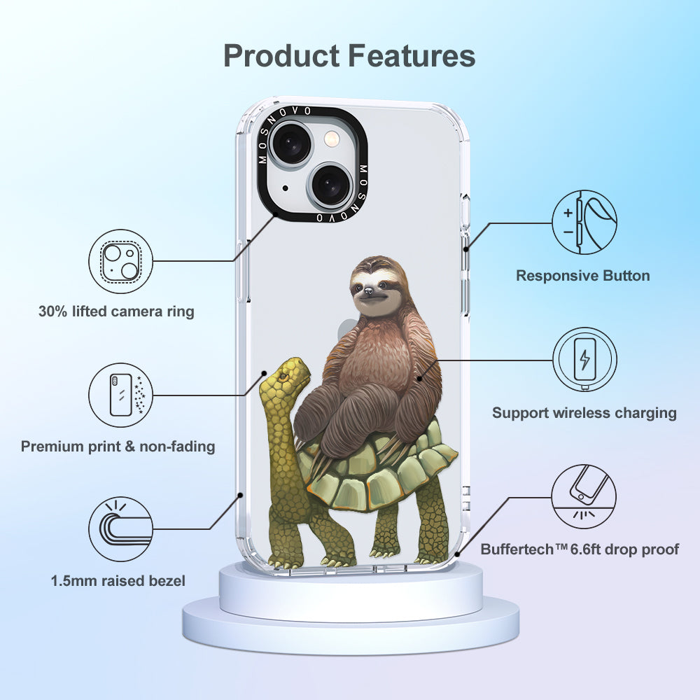 Sloth Turtle Phone Case - iPhone 15 Case - MOSNOVO