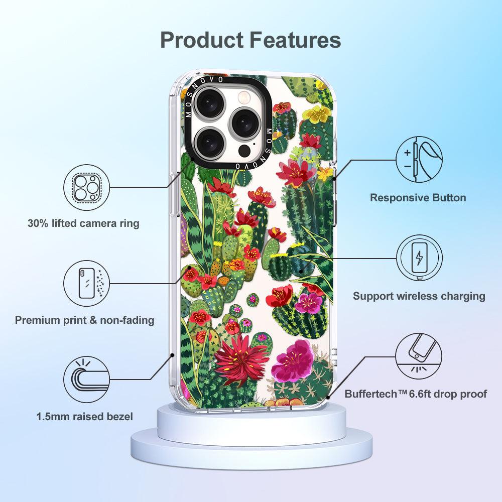 Cactus Garden Phone Case - iPhone 15 Pro Max Case - MOSNOVO