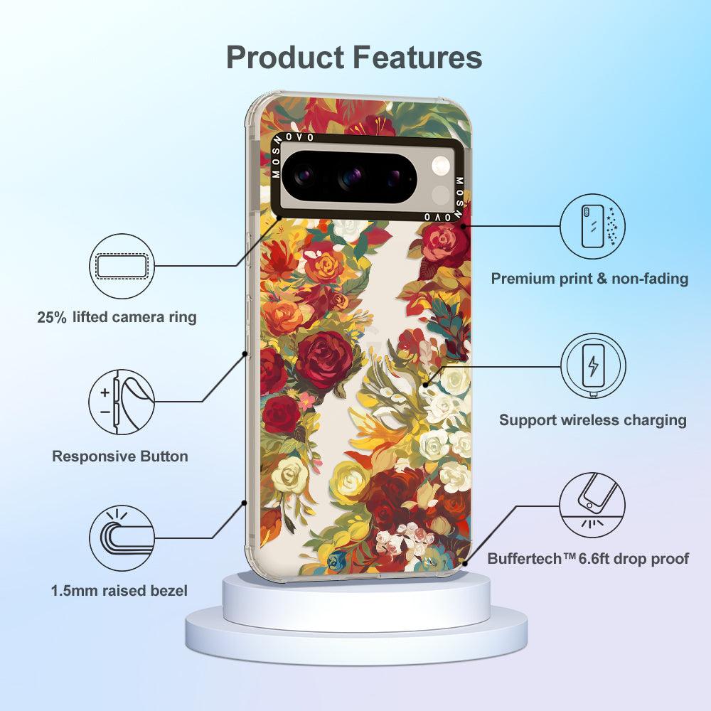 Vintage Flower Garden Phone Case - Google Pixel 8 Pro Case - MOSNOVO