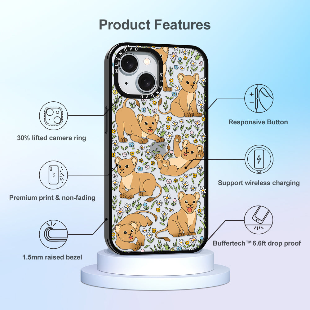 Cute Lion Phone Case - iPhone 15 Plus Case - MOSNOVO