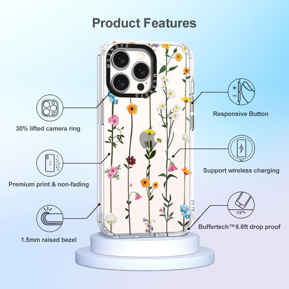 Wildflowers Phone Case - iPhone 15 Pro Max Case - MOSNOVO