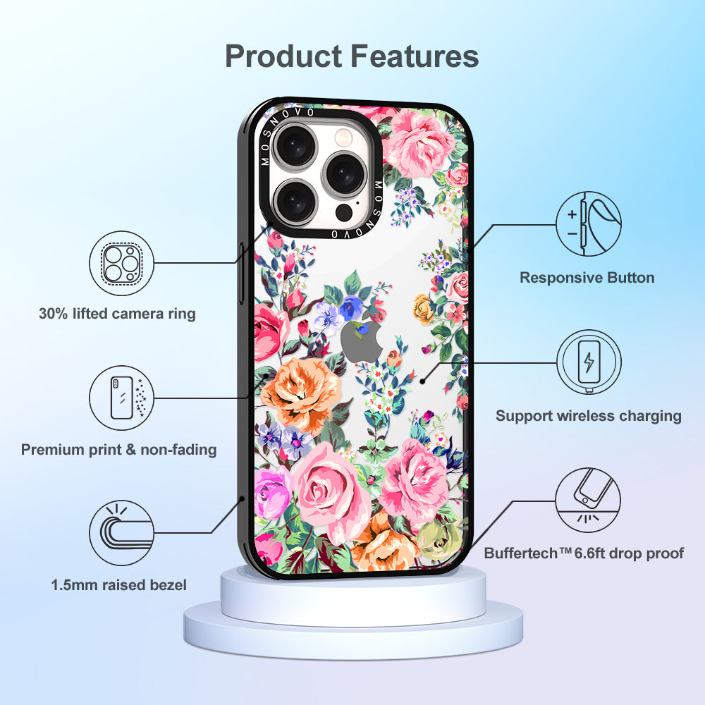 Flower Garden Phone Case - iPhone 15 Pro Max Case - MOSNOVO