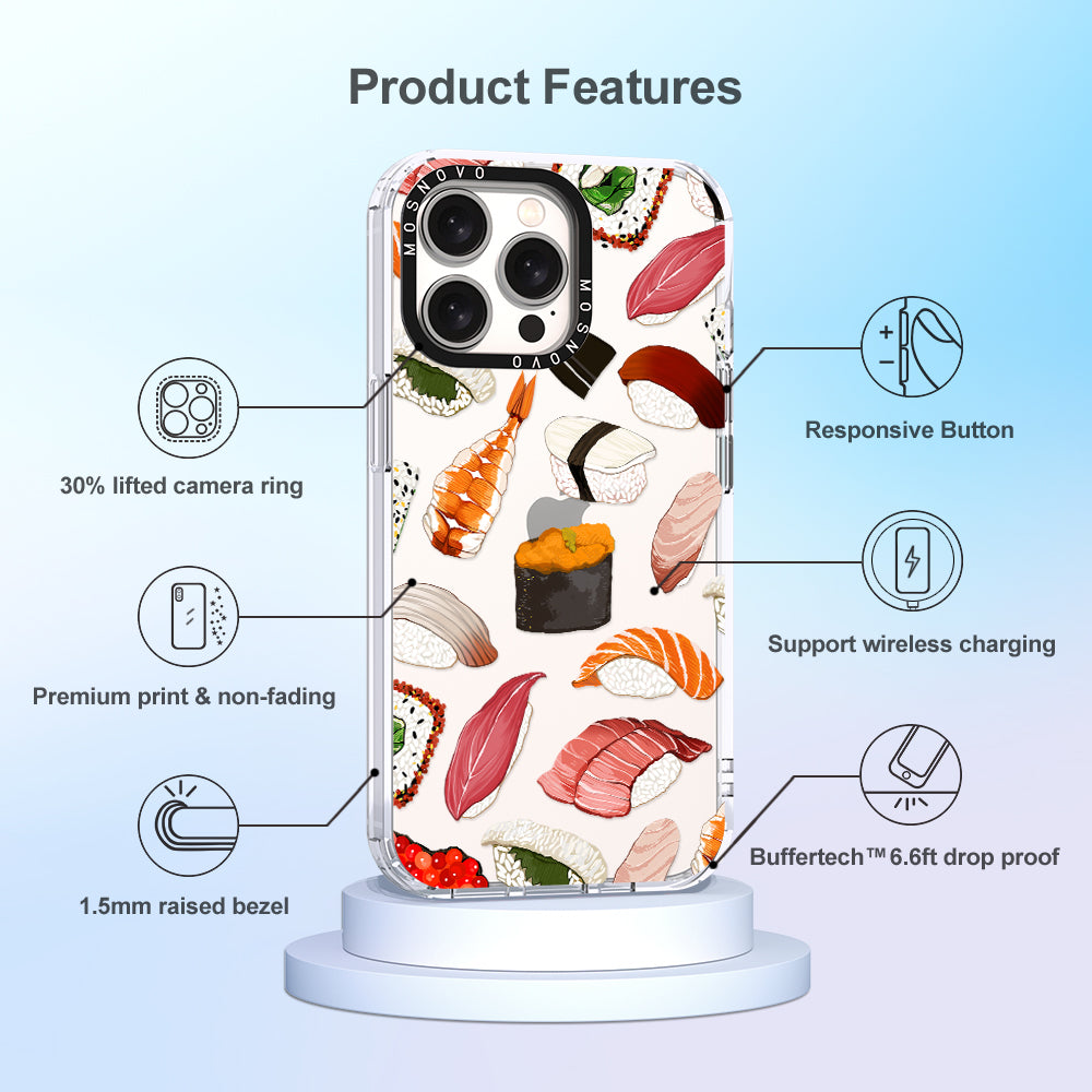 Mixed Sushi Phone Case - iPhone 15 Pro Max Case - MOSNOVO