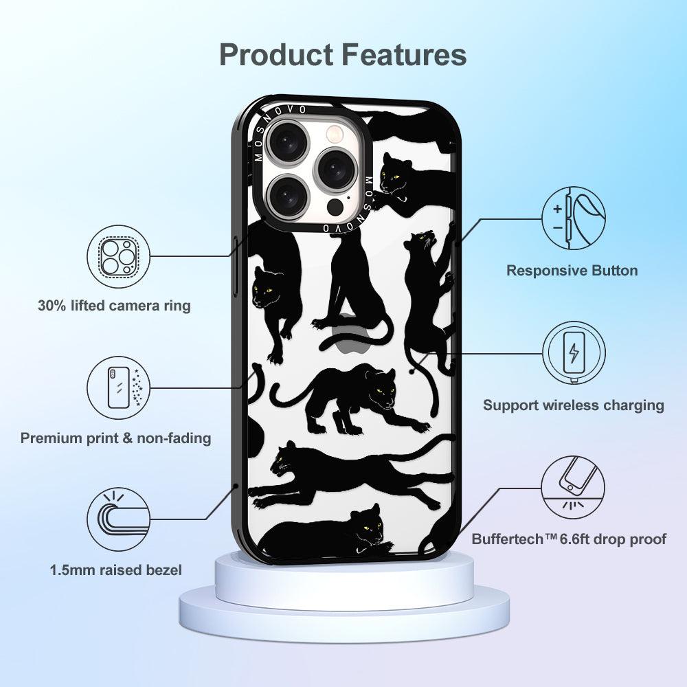 Black Panther Phone Case - iPhone 15 Pro Max Case - MOSNOVO