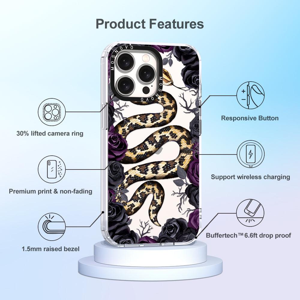 Secret Snake Garden Phone Case - iPhone 15 Pro Max Case - MOSNOVO