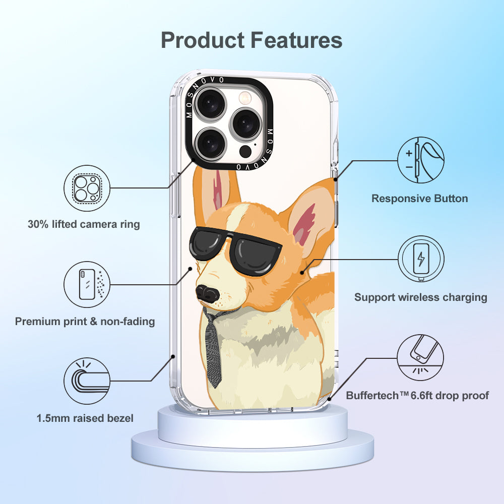 Fluffy Corgi Phone Case - iPhone 15 Pro Max Case - MOSNOVO