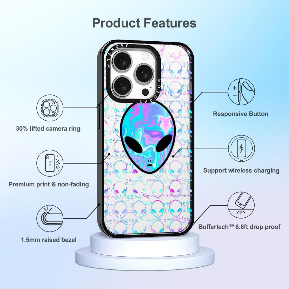 Space Alien Phone Case - iPhone 15 Pro Case - MOSNOVO