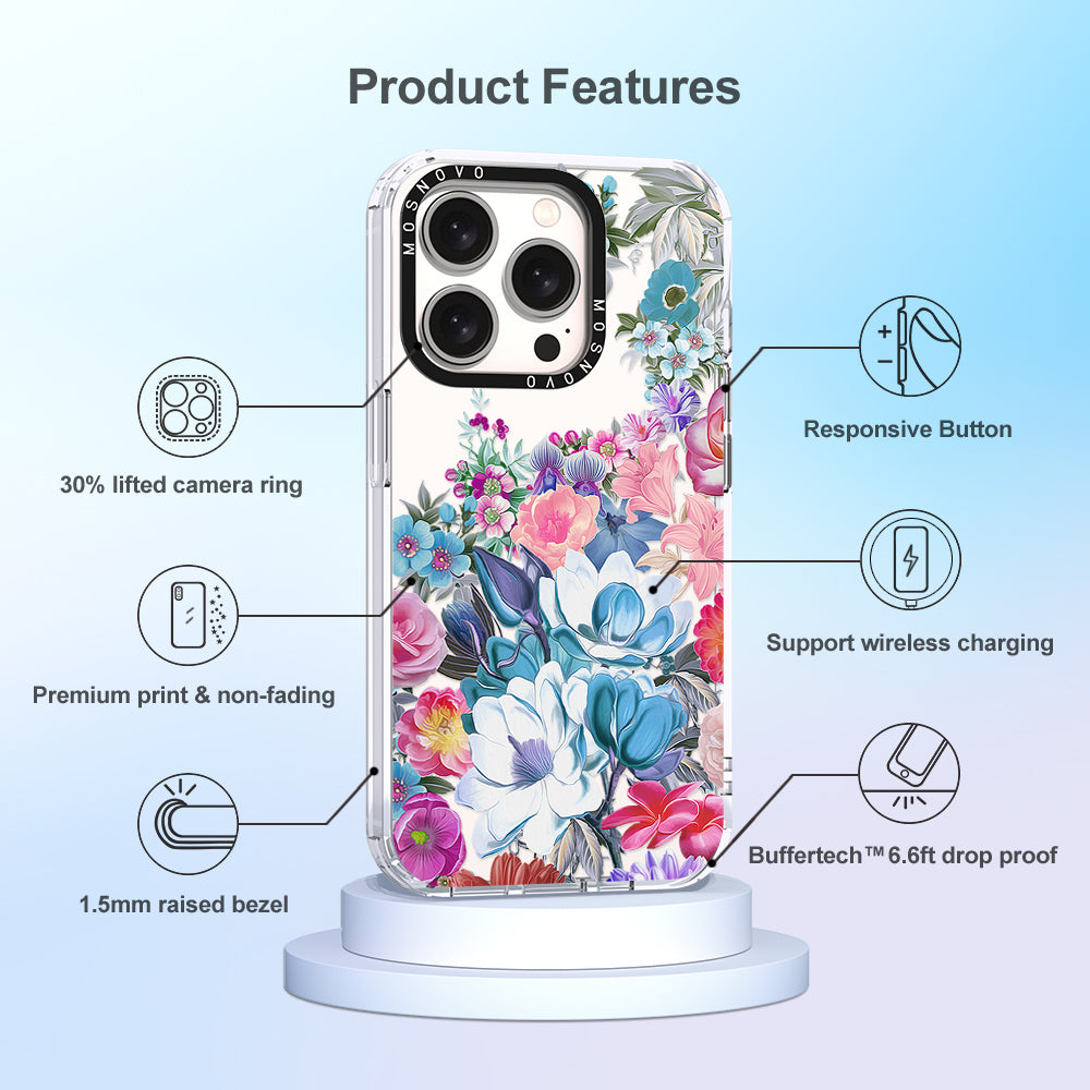 Magnolia Flower Phone Case - iPhone 15 Pro Case - MOSNOVO