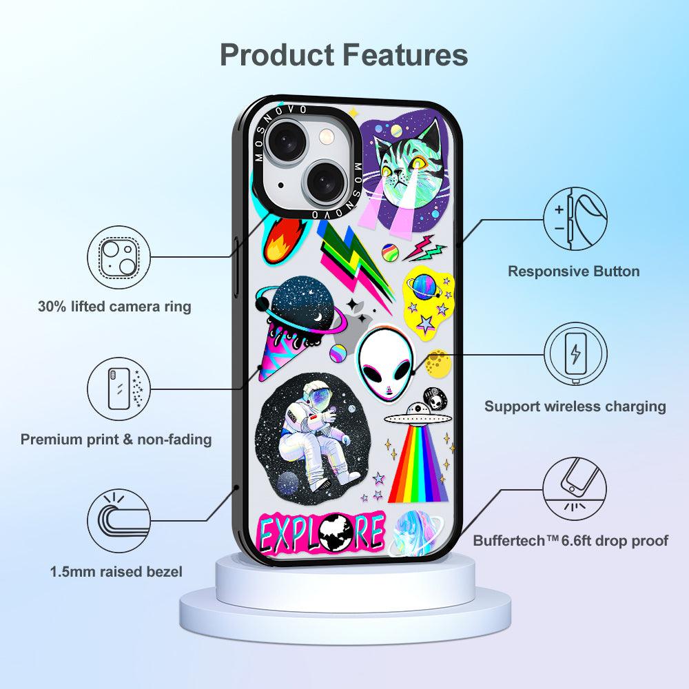 Sci-Fi Stickers Phone Case - iPhone 15 Case - MOSNOVO